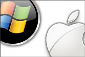Logo PC y logo Apple